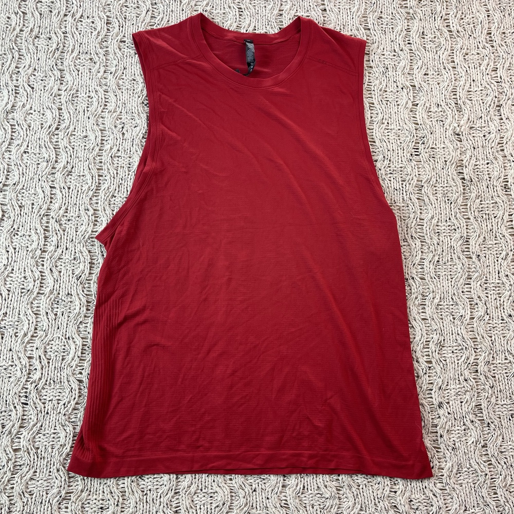 Lululemon Metal Vent Tech Sleeveless 2.0 Tank Top Mens XL Dark Red Nylon NWT